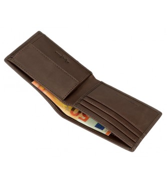 Pepe Jeans Checkbox Usnjena denarnica Brown
