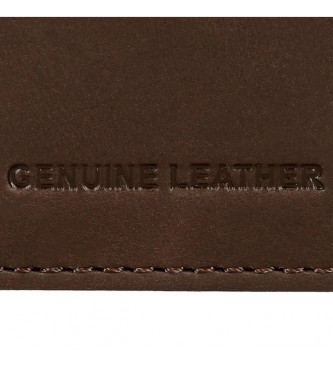 Pepe Jeans Checkbox Leather Wallet Brown