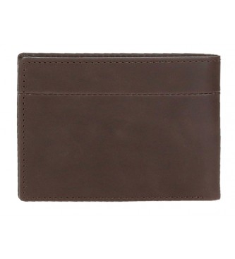 Pepe Jeans Leather Wallet Staple Brown