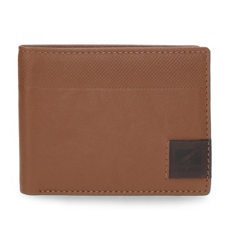 Pepe Jeans Leather Wallet Topper Brown