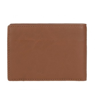 Pepe Jeans Leather Wallet Topper Brown