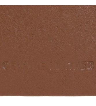 Pepe Jeans Leather Wallet Topper Brown