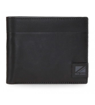 Pepe Jeans Leather wallet Topper Black