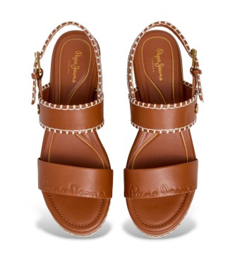 Pepe Jeans Sandales Billie Log marron