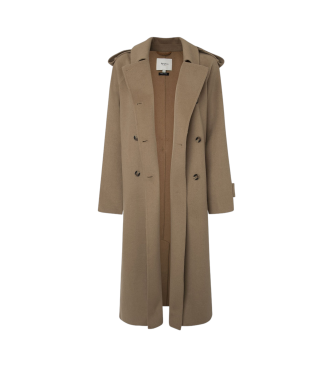 Pepe Jeans Blake Brauner Trenchcoat