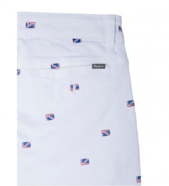 Pepe Jeans Blueburn Flag shorts white