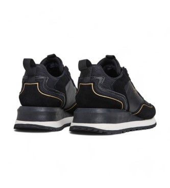 Pepe Jeans Supra Blur Leren Sneakers zwart