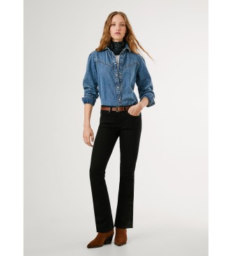 Pepe Jeans Bootcut kavbojke Piccadilly črne