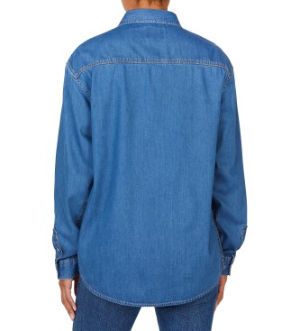 Pepe Jeans Camisa Boyfriend azul