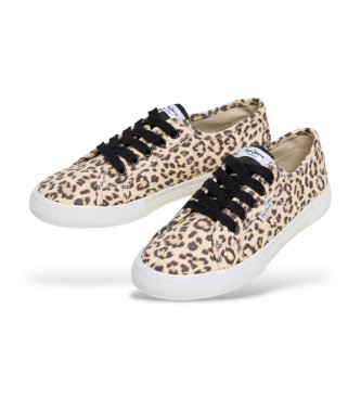 Pepe Jeans Brady Leo beige trainers