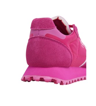 Pepe Jeans Brit-On Bold - Baskets en cuir rose