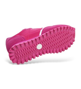 Pepe Jeans Brit-On Bold - Baskets en cuir rose