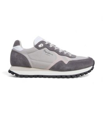 Pepe Jeans Zapatillas de piel  Brit-On Prints gris