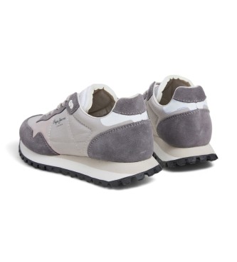 Pepe Jeans Zapatillas de piel  Brit-On Prints gris