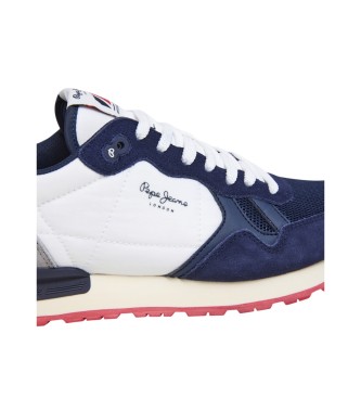 Pepe Jeans Brit Camp leather shoes white, navy