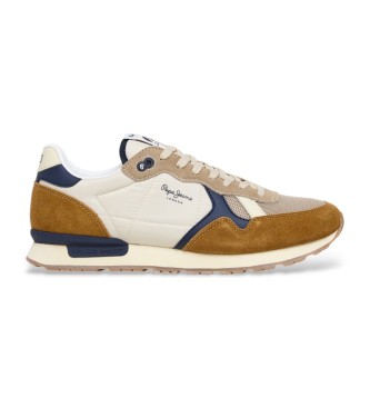 Pepe Jeans Sneakers in pelle marrone Brit Camp