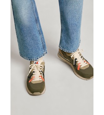 Pepe Jeans Sneakers Brit Cover in pelle verde