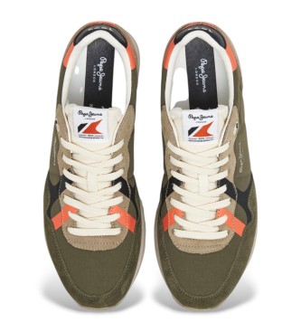 Pepe Jeans Sneakers Brit Cover in pelle verde