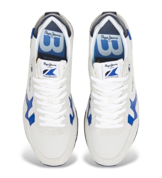 Pepe Jeans Brit Fly white leather trainers 