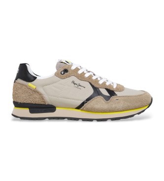 Pepe Jeans Sneakers Brit Fly in pelle beige