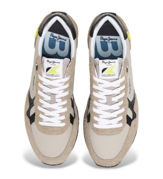 Pepe Jeans Sneakers Brit Fly in pelle beige