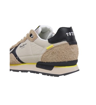 Pepe Jeans Sneakers Brit Fly in pelle beige