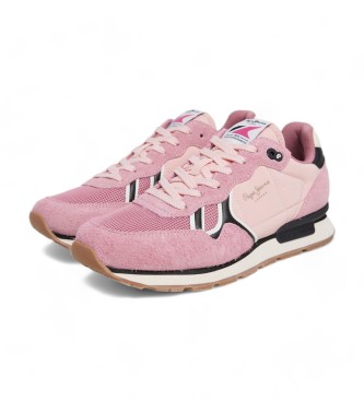 Pepe Jeans Brit Fun Sneakers i lder rosa