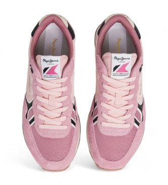 Pepe Jeans Brit Fun Sneakers i lder rosa