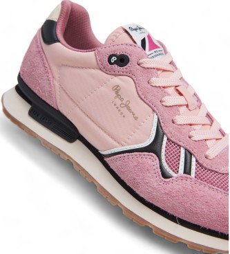 Pepe Jeans Brit Fun Sneakers i lder rosa