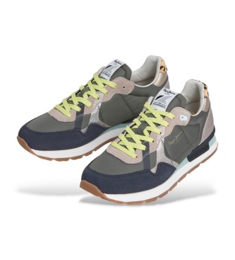 Pepe Jeans Baskets Brit Glitter vertes