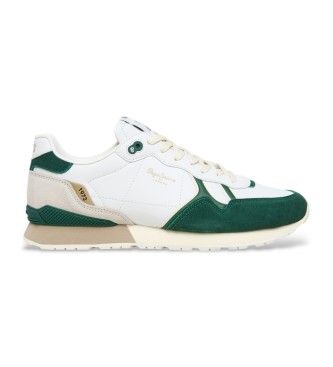Pepe Jeans Brit Ivy leather trainers white, green