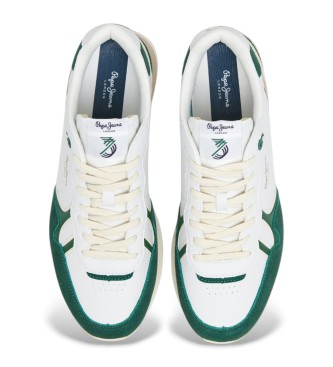 Pepe Jeans Brit Ivy leather trainers white, green
