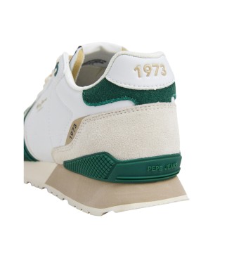 Pepe Jeans Brit Ivy leather trainers white, green