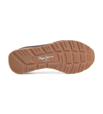 Pepe Jeans Brit Mixt braune Lederschuhe