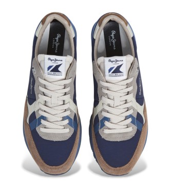 Pepe Jeans Sneakersy Brit Prints w kolorze niebieskim