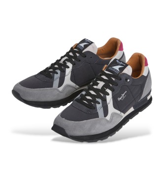 Pepe Jeans Brit Prints grey trainers