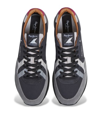 Pepe Jeans Brit Prints grey trainers