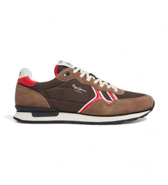 Pepe Jeans Brit leather trainers Srie castanha