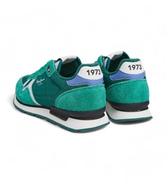 Pepe Jeans Brit Leren Sneakers Groene Serie 