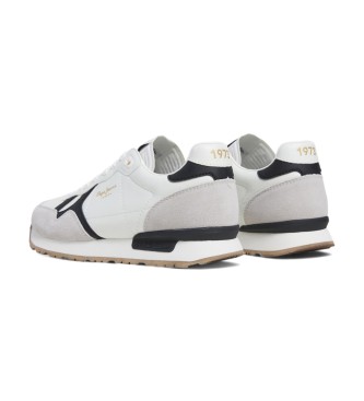 Pepe Jeans Brit Supra chaussures en cuir blanc 