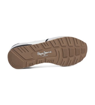 Pepe Jeans Brit Supra chaussures en cuir blanc 