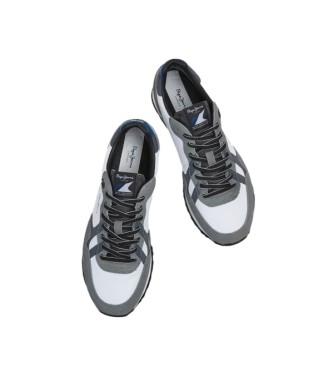 Pepe Jeans Sneakers bianche in pelle con stampa Britt Man