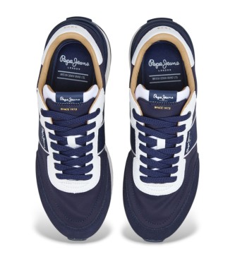 Pepe Jeans Sapatilhas Buster Club em pele azul-marinho