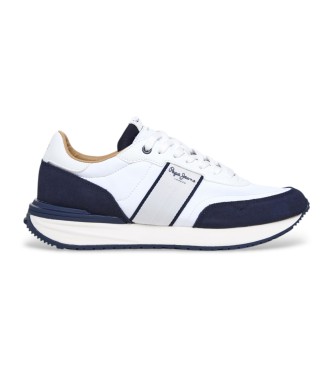 Pepe Jeans Buster Club leather trainers white