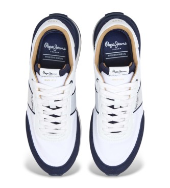 Pepe Jeans Buster Club leather trainers white