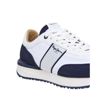 Pepe Jeans Buster Club leather trainers white