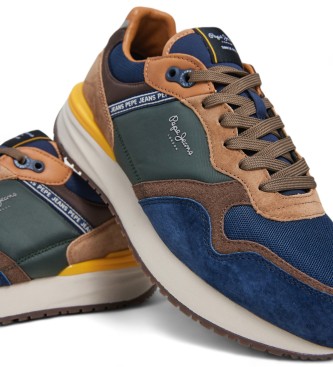 Pepe Jeans Scarpe da ginnastica Buster Pro in pelle blu scuro