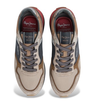 Pepe Jeans Baskets en cuir Buster Pro Main marron