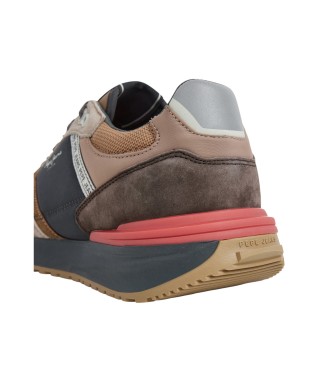 Pepe Jeans Baskets en cuir Buster Pro Main marron