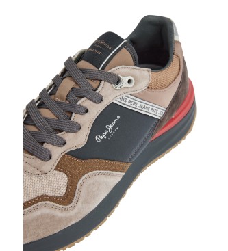 Pepe Jeans Baskets en cuir Buster Pro Main marron